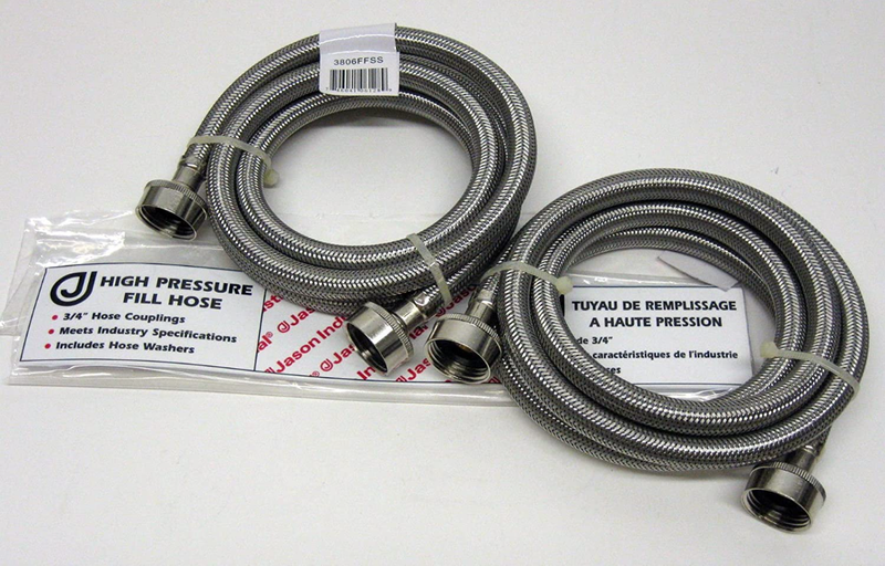 NEW 3806FFSS-2 Washer Washing Machine 6' Set Stainless Steel Inlet Fill Hoses