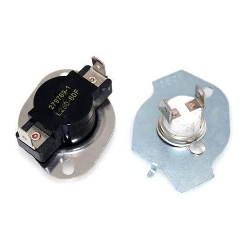 279769 Thermal Cut-Off Thermostat Kit Compatible With Whirlpool Dryer 3389946 AP3094224 3387812 3398671PS334278